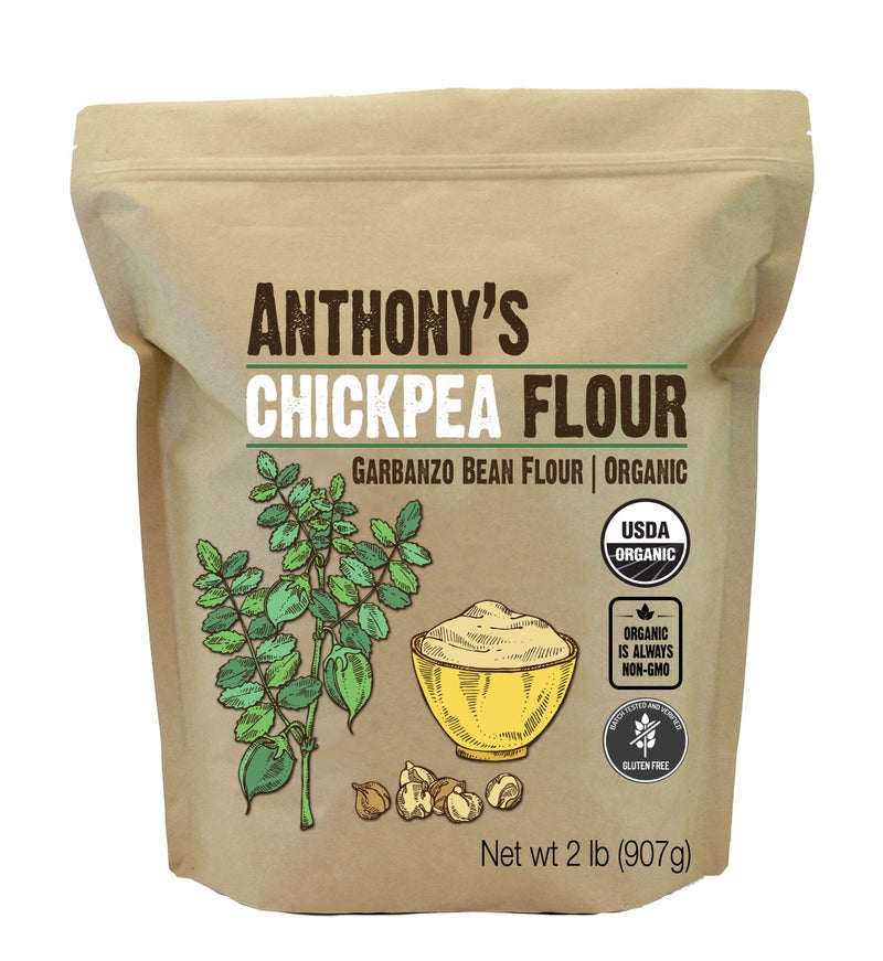 Anthony's Organic Chickpea Flour, Garbanzo Bean Flour, 2 lb, Gluten Free, Non GMO - Image 1